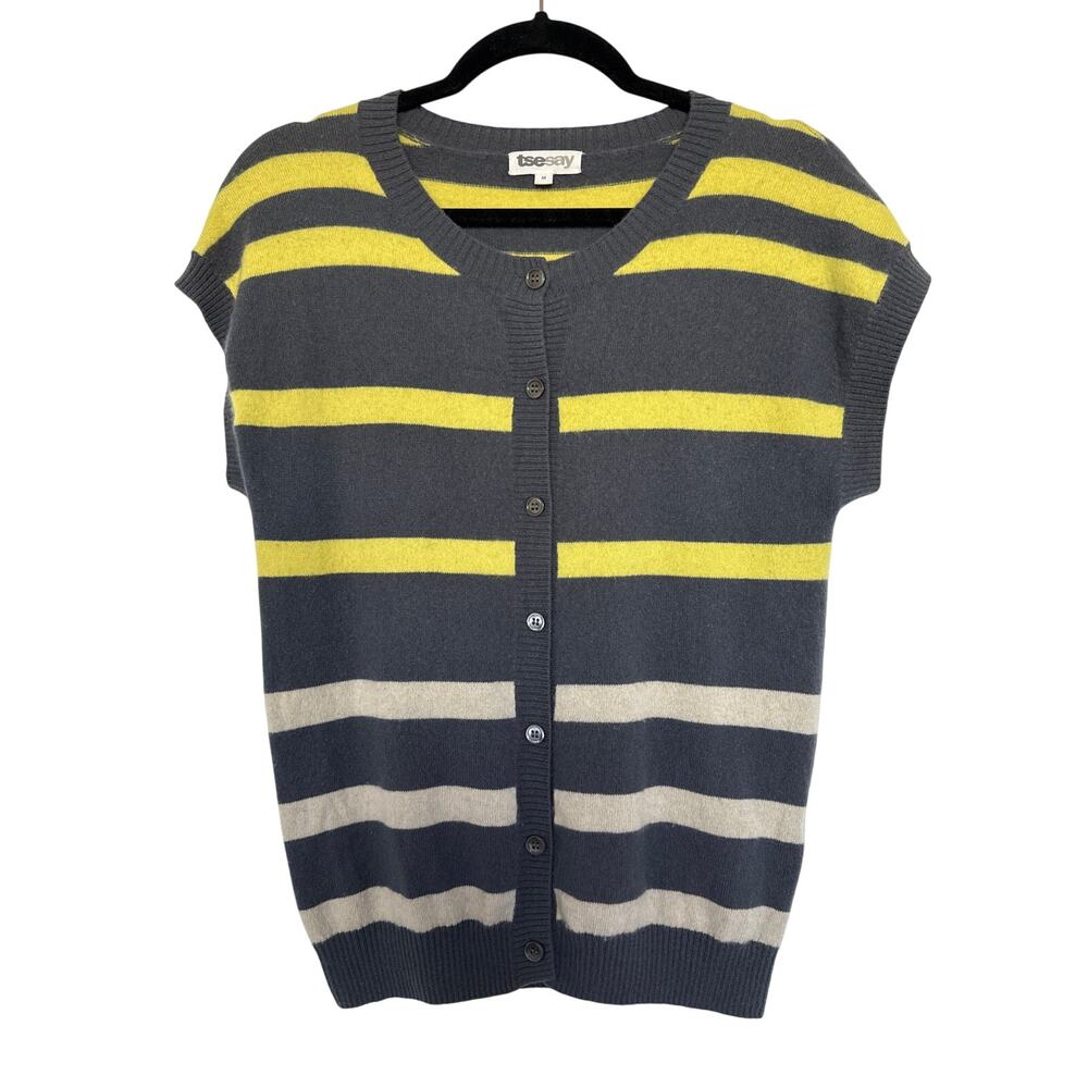 TseSAY Cashmere Cap Sleeve Cardigan, M